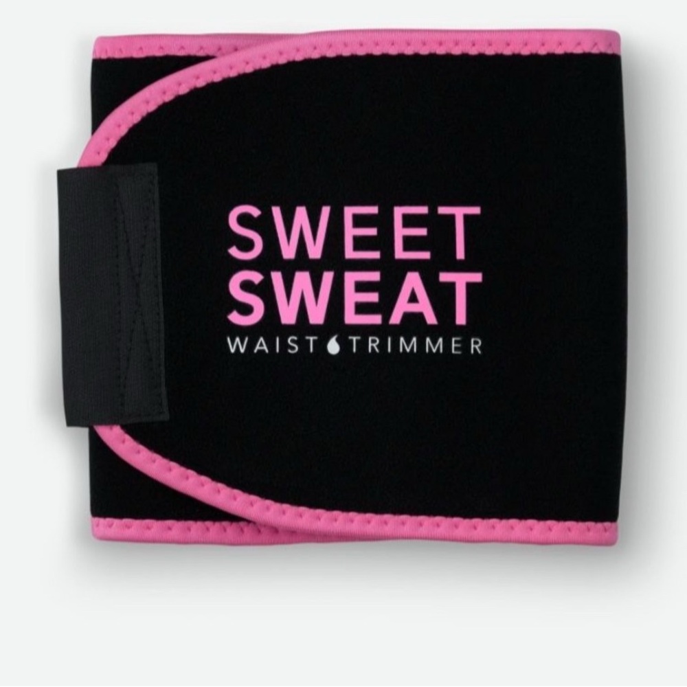 Sweet Sweat Black and Pink Waist Trimmer